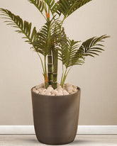 Alamkari India FRP (Fiberglass) / Grey Verdant Planter (Medium, 12x13 inches, Slate Grey)